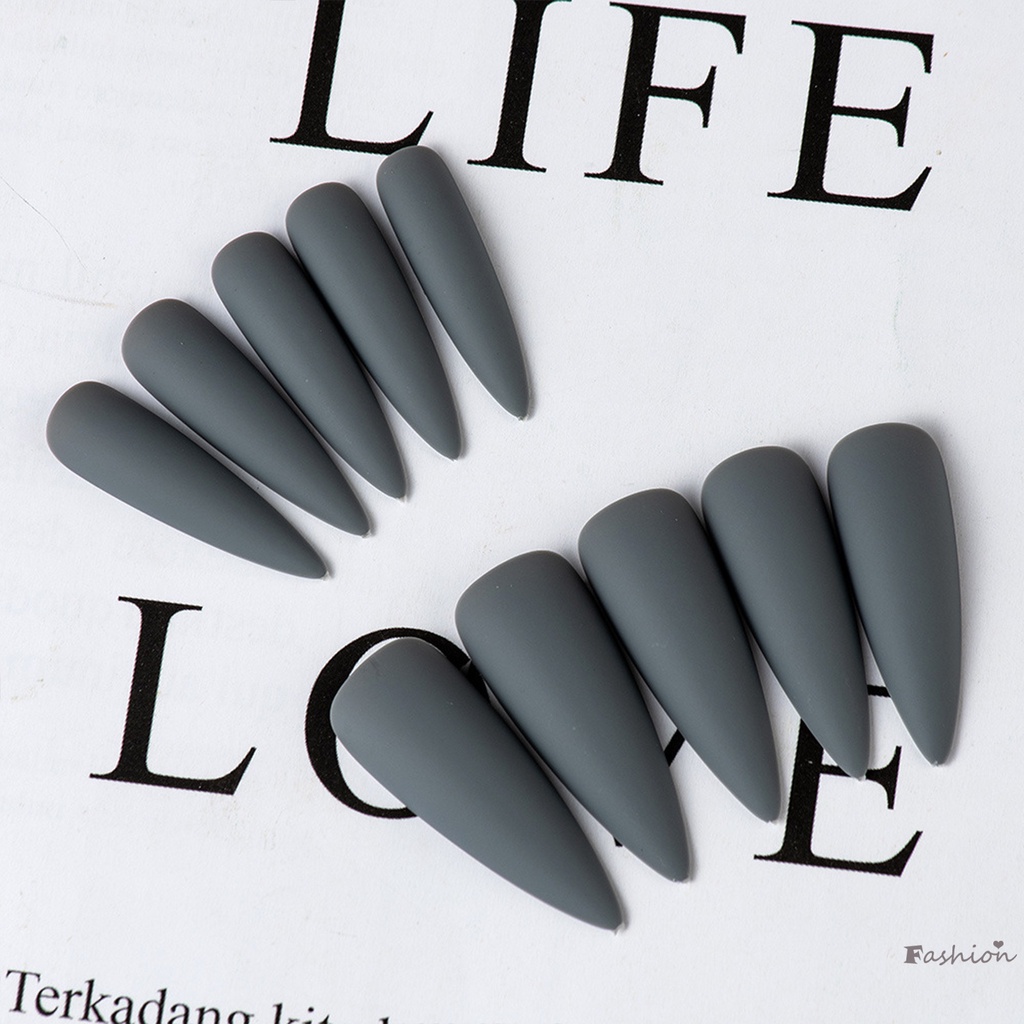 Set 100 Móng Tay Màu Sắc Đơn Giản Không Độc Hại