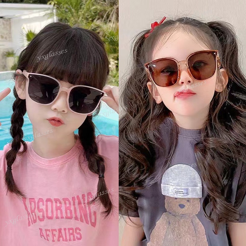 Kính Mát Gọng Vuông Nhiều Màu Sắc Chống Tia UV Thời Trang Hàn Quốc Cho Bé Trai Và Gái