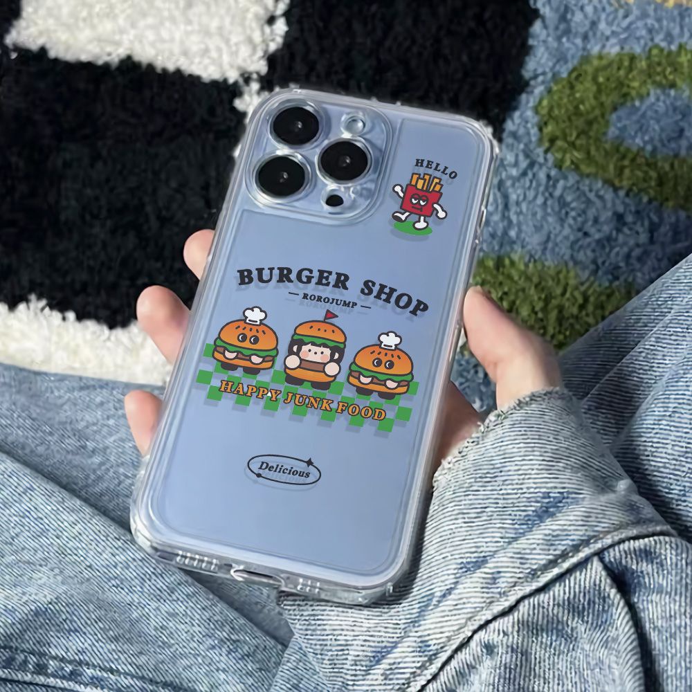 ✅Ốp Điện Thoại Dẻo Họa Tiết Hoạt Hình Burger 1311 Dễ Thương Chống Sốc Cho iPhone12plus14promax6ins 78