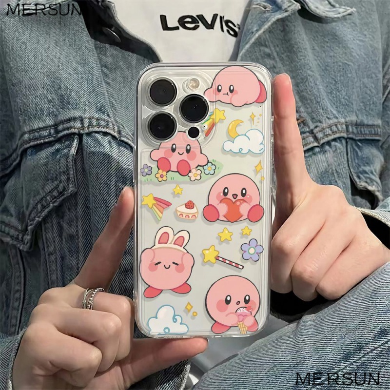 ✅Ốp Điện Thoại Dẻo Họa Tiết Ngôi Sao Kirby Dễ Thương Chống Sốc Cho iPhone12plus 6In 14pro1378 11max iPhone12plus