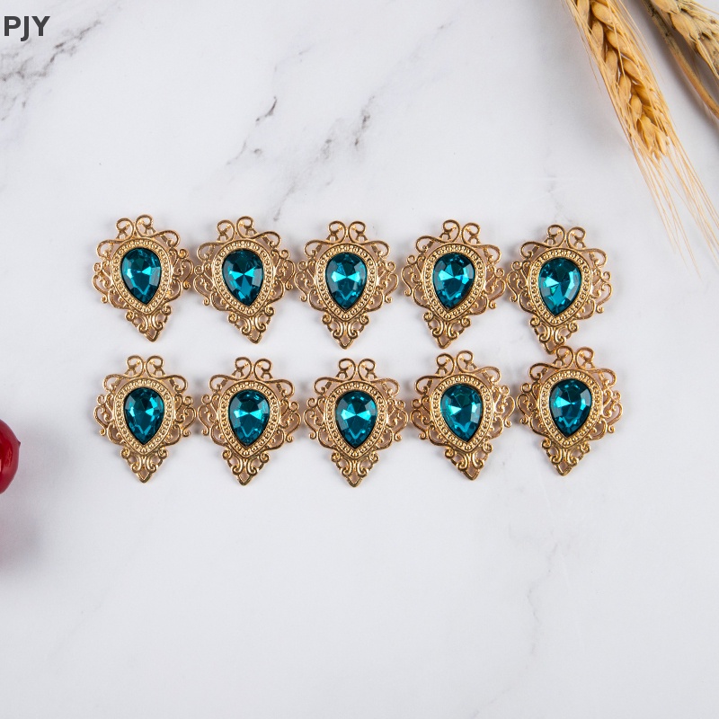 Bộ 10 Phụ Kiện Hình Giọt Nước Dùng Làm Nơ / Trang Trí Đồ Thủ Công Diy PJ