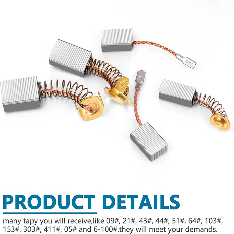 Set 24 Chổi Than Điện 12 Kích Cỡ Khác Nhau Thay Thế Cho Máy Hút Bụi