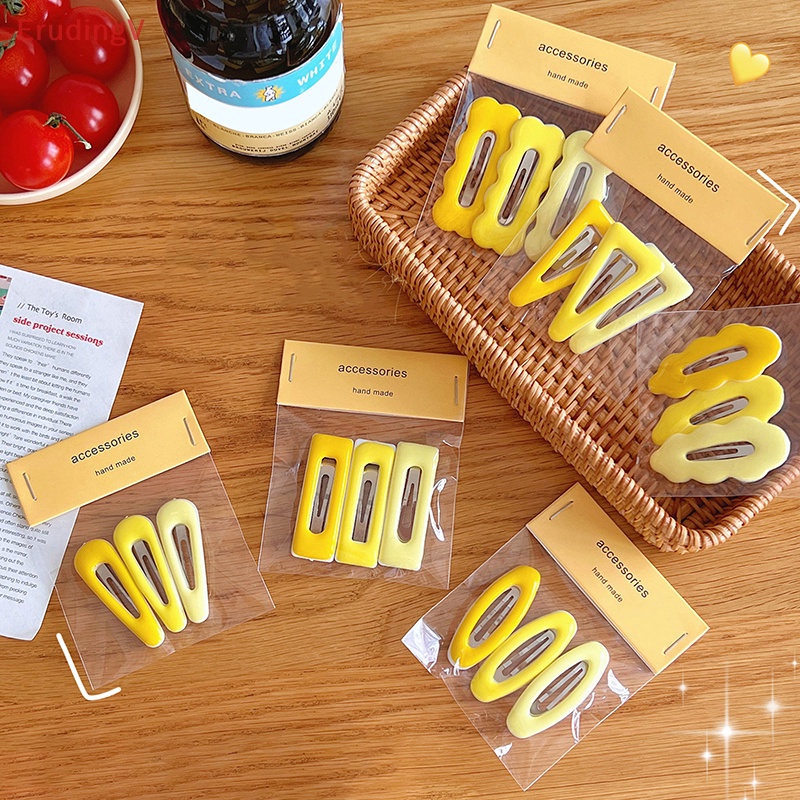 Bộ 3 Kẹp Tóc Màu Gradient Kiểu Dáng Hình Học Thời Trang Cho Nữ