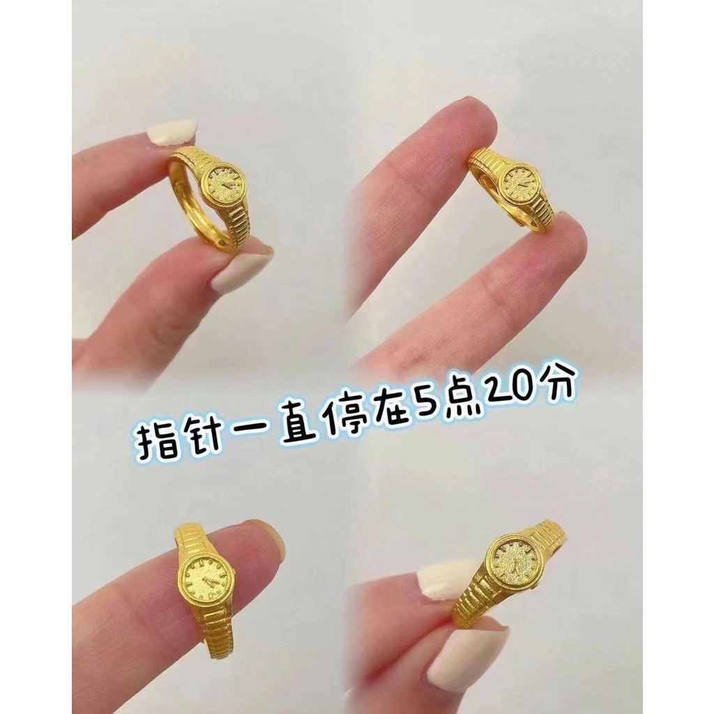 Nhẫn Đồng Hồ Mạ Vàng 18K 520 Cho Nam Nữ