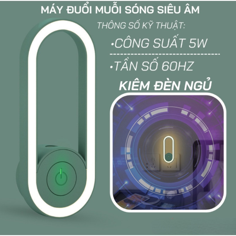 Thiết Bị Đuổi Muỗi Cảm Biến Bằng Sóng Siêu Âm Đa Năng