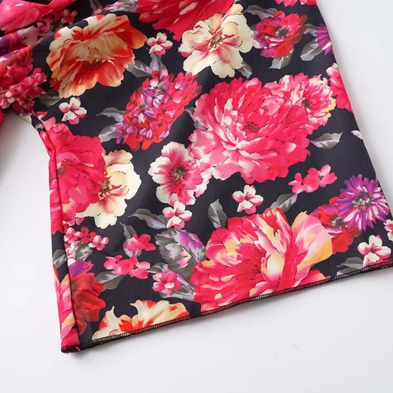 Đầm Xòe Cổ Chữ V Tay Ngắn Phong Cách Bohemian Thanh Lịch Dành Cho Nữ