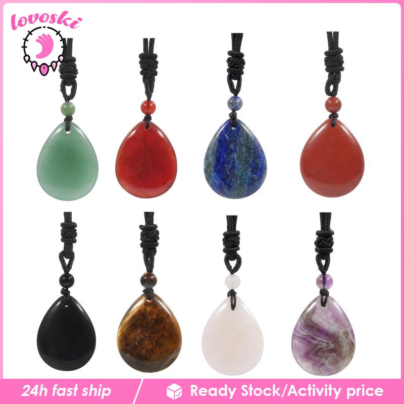 Vòng cổ Mặt Đá Hình Giọt Nước Unisex