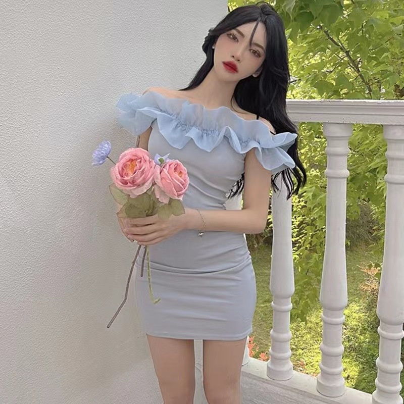 Áo Ống Mỏng Hở Vai Màu Trơn Thời Trang Mùa Hè Mới 2023 Dành Cho Bạn Nữ