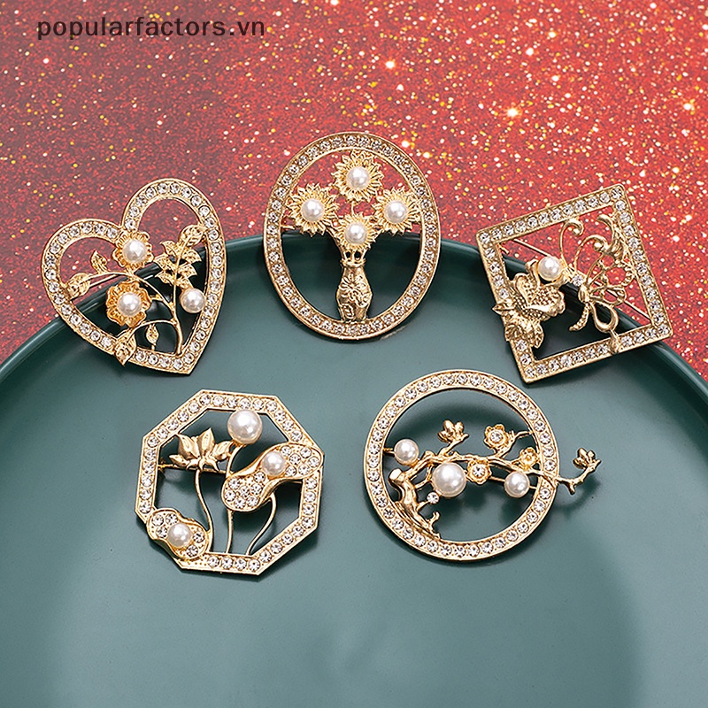 Ghim Cài Áo Hình Hoa Đính Ngọc Trai Phong Cách Vintage Thời Trang Cho Nữ