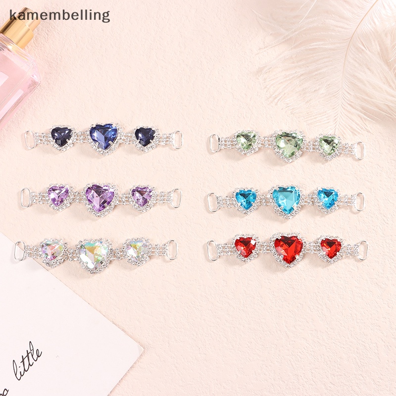 Kamembelling 1 Khóa Dây Xích Đồng Đính Đá Acrylic Hình Trái Tim Trang Trí Quần Áo / Đồ Đi Biển / Giày Trang Trí Đám Cưới