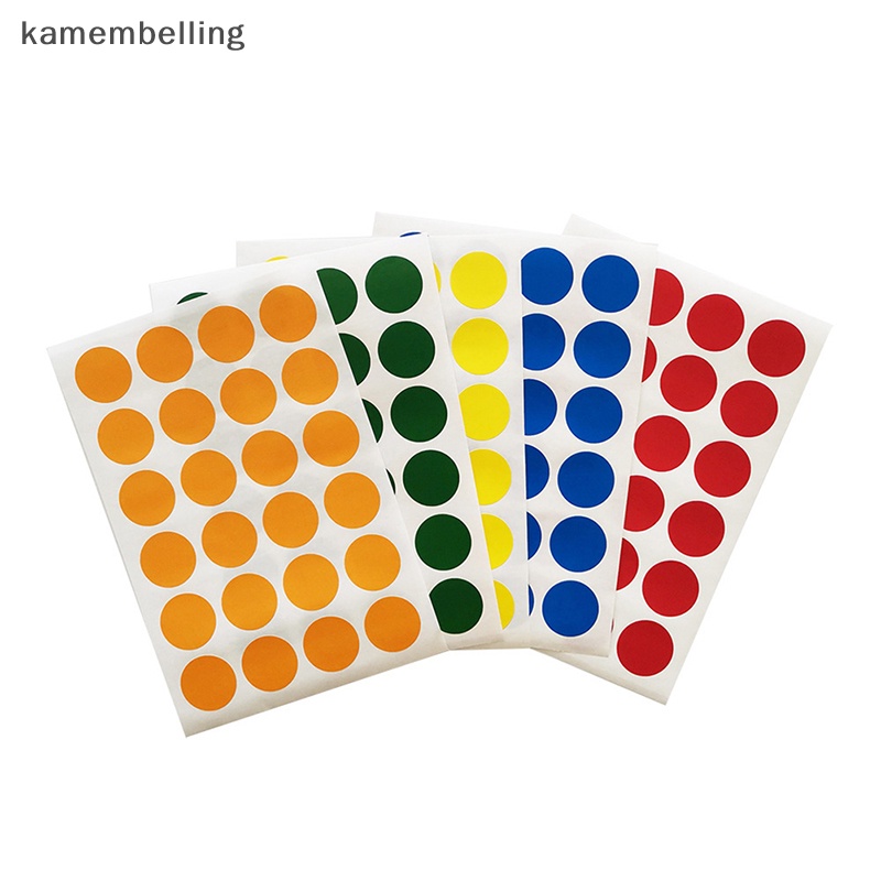 Cuộn 240 Miếng Dán Hình Tròn 19mm Họa Tiết Chấm Bi Nhiều Màu Sắc