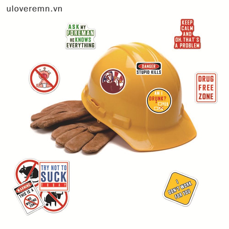 Bộ 50 Sticker Dán Cứng In Chữ Uloveremn Vui Nhộn Dùng Trong Xây Dựng