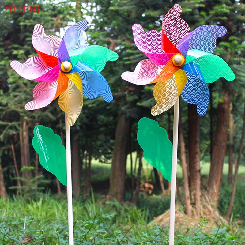[loyaltysun] Chong Chóng Gió Chào Mừng Bằng Gỗ Đẹp 32cm Trang Trí Sân Vườn Tiệc Sinh Nhật
