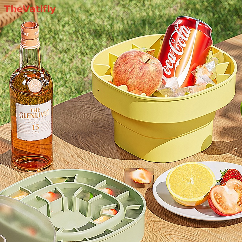 Xô Đựng Đá Bằng Silicone Gọn Nhẹ Dễ Vệ Sinh