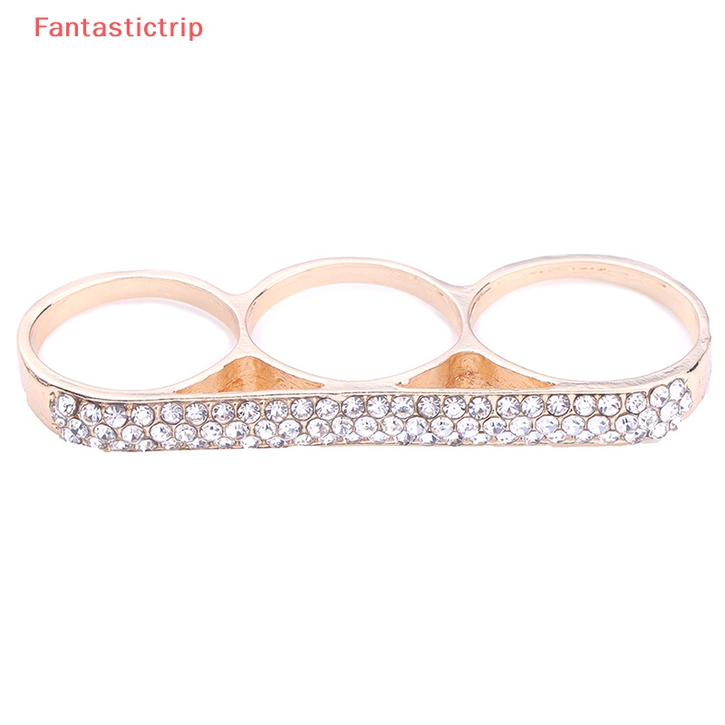 [Fantastictrip] Nhẫn Đeo Ba Ngón Tay Bằng Thép Không Gỉ Tối Giản Thời Trang Mới