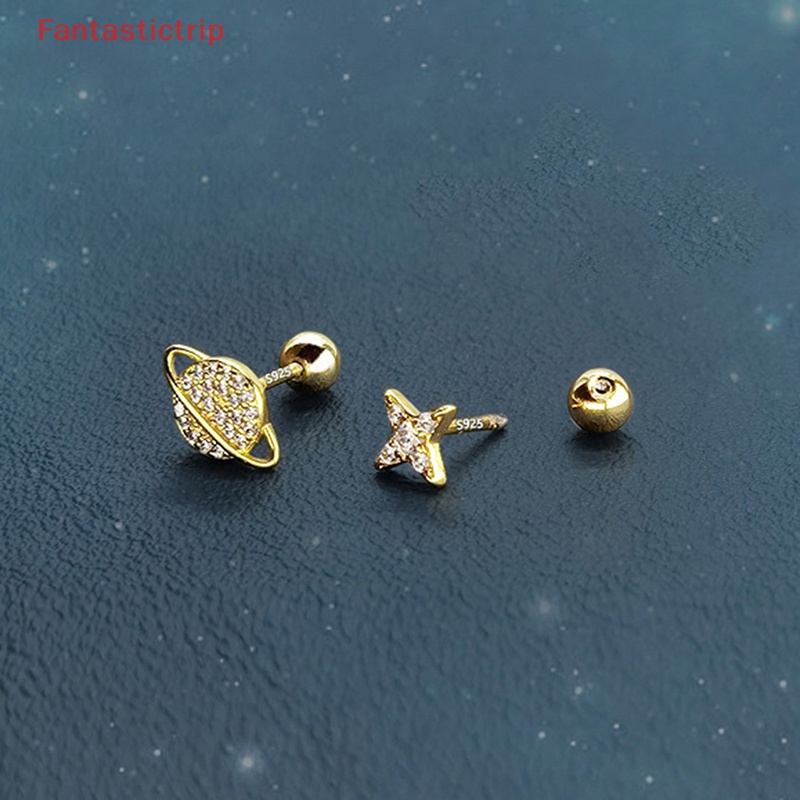 1 Đôi Bông Tai Đính Đá Zircon Hình Ngôi Sao Thời Trang Dành Cho Nữ