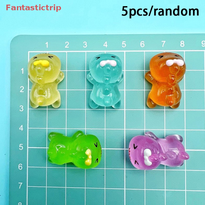 [Fantastictrip] Set 5 Mô Hình Búp Bê Mini Phát Sáng Trong Bóng Tối Trang Trí Tiểu Cảnh Craf Mới