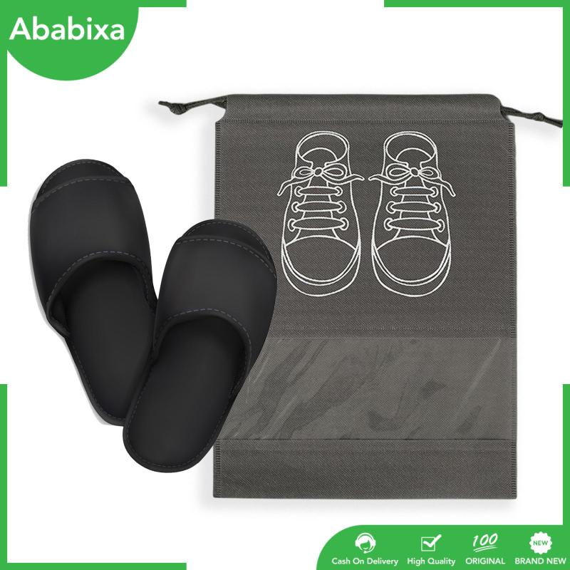 [Ababixa] Túi Giặt Giày Dây Rút Bằng Vải Không Dệt Trọng Lượng Nhẹ Cho Yoga / Chạy Bộ / Nhảy / Thể Dục Chống Thấm Nước