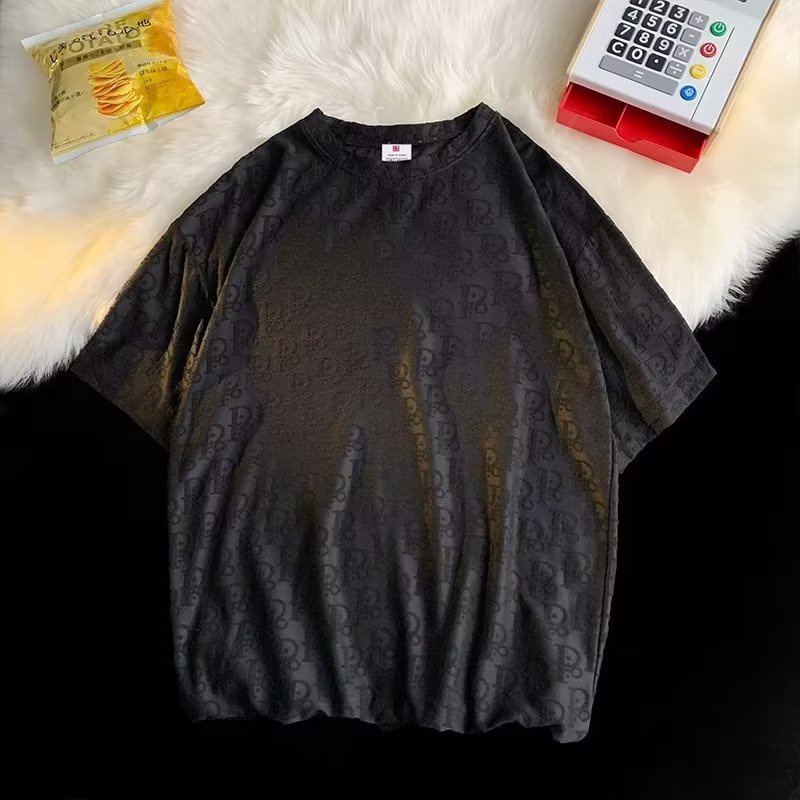 Áo Thun Tay Ngắn Dáng Rộng Bằng Lụa Lạnh Màu Sắc Trơn Thời Trang Mùa Hè Cho Nam Và Nữ