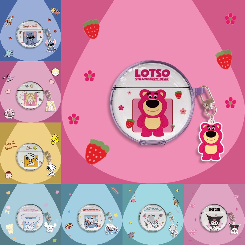 Cho Lenovo HT38 ốp tai ng Case Vỏ Bảo Vệ Hộp Sạc Tai Nghe Trong Suốt Họa Tiết Hoạt Hình Dễ Thương