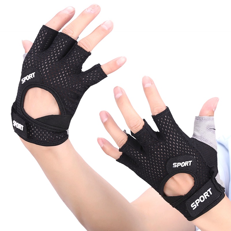 Găng Tay Nửa Ngón Chống Trượt Thoáng Khí Tiện Dụng