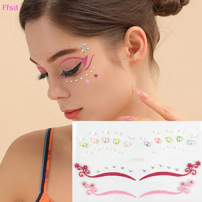 {Ffsd} Miếng Dán Kẻ Mắt Pha Lê Hình Bướm Trang Điểm Lễ Hội * Bán Chạy