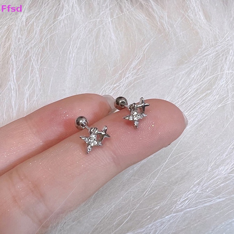 1 Đôi Khuyên Tai Dạng Xoắn Ốc Hình Ngôi Sao Cho Nữ