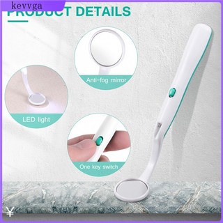 Gương nha khoa chống sương mù có tay cầm đèn led sáng