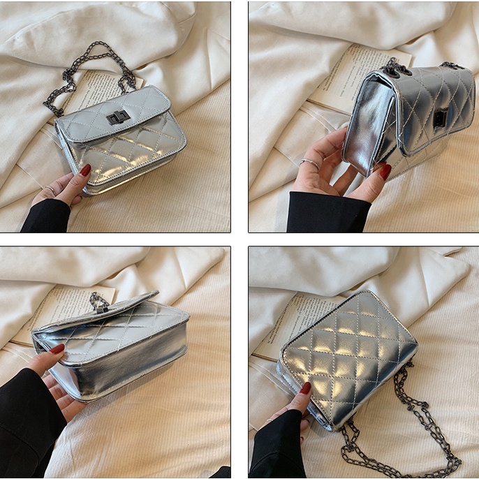 Túi Đeo Chéo Hình Vuông Nhỏ Quai Xích Thời Trang Mùa Hè 2023 HZFTR0601