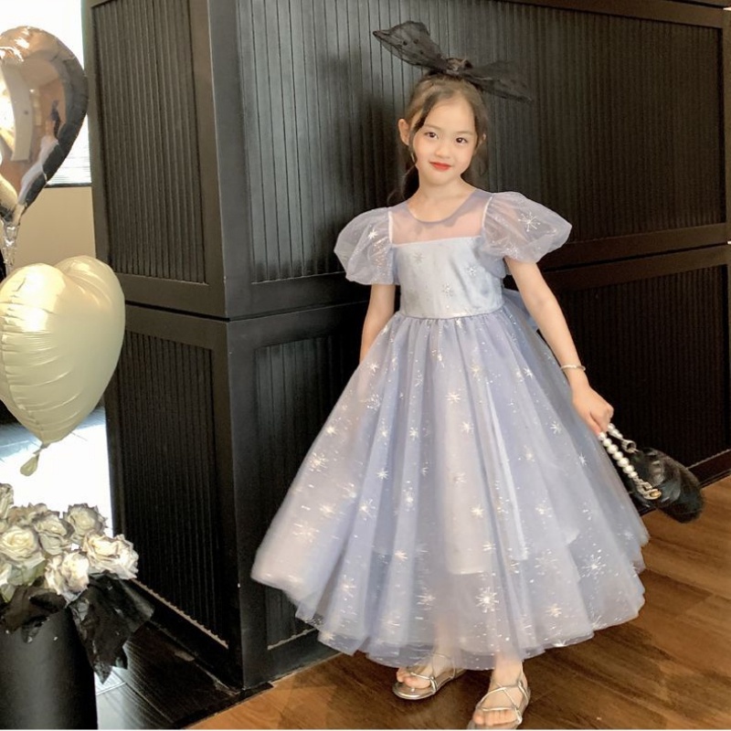 Đầm Công Chúa Vải Tuyn Thắt Nơ Thời Trang Mùa Hè Mới 2023 Dành Cho Bé Gái