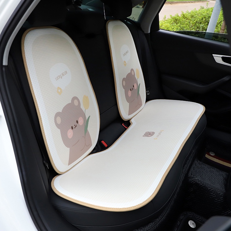 Vỏ Bọc Ghế Ngồi Xe Hơi Thoáng Khí Họa Tiết Hoạt Hình Dễ Thương