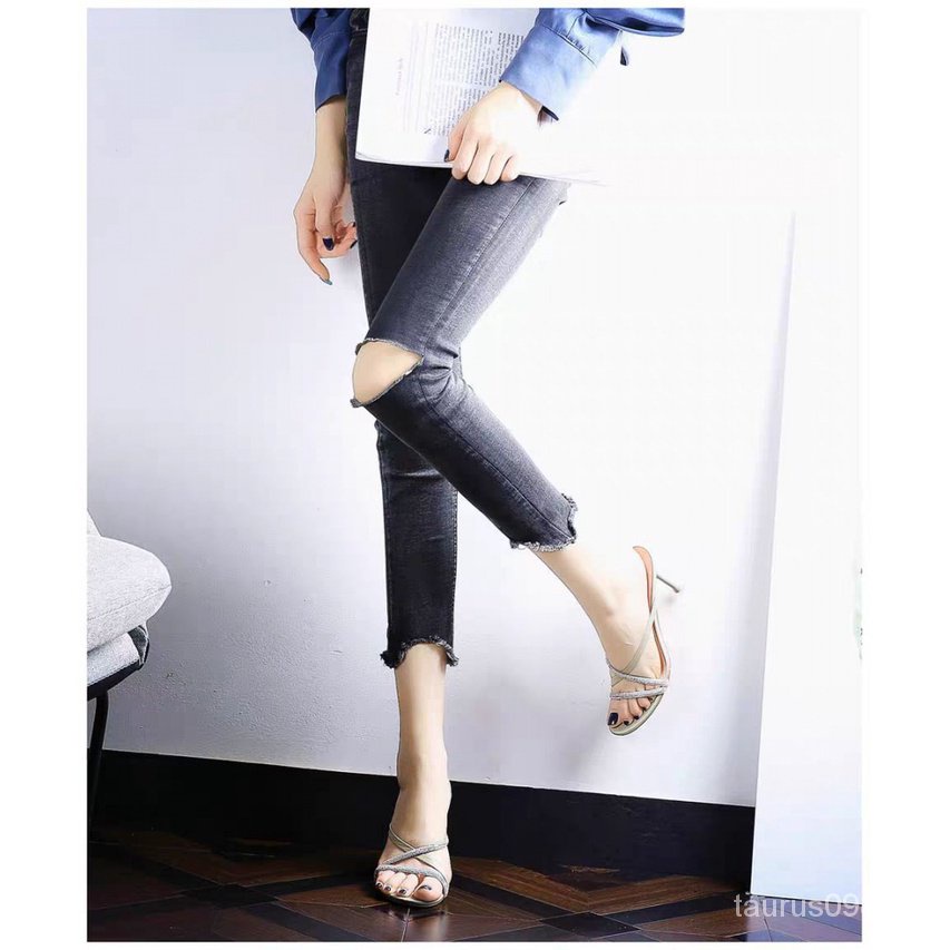Sandal Cao Gót Hở Ngón Thiết Kế Mới Thời Trang Mùa Đông 2023 Dành Cho Nữ