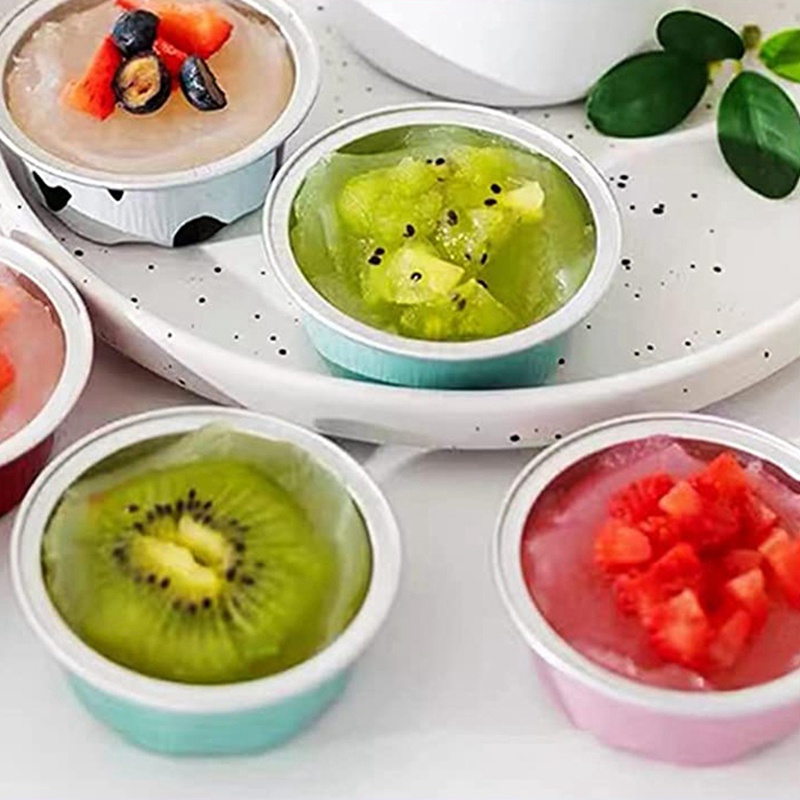 Set 100 Cốc Đựng Món Tráng Miệng / Salad Mini 1.6 Oz Có Nắp Đậy Tiện Lợi