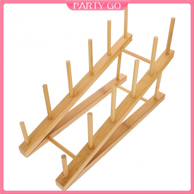 Giá Đỡ Trưng Bày Đĩa / Thớt Bằng Gỗ Tiện Dụng Cho Nhà Bếp