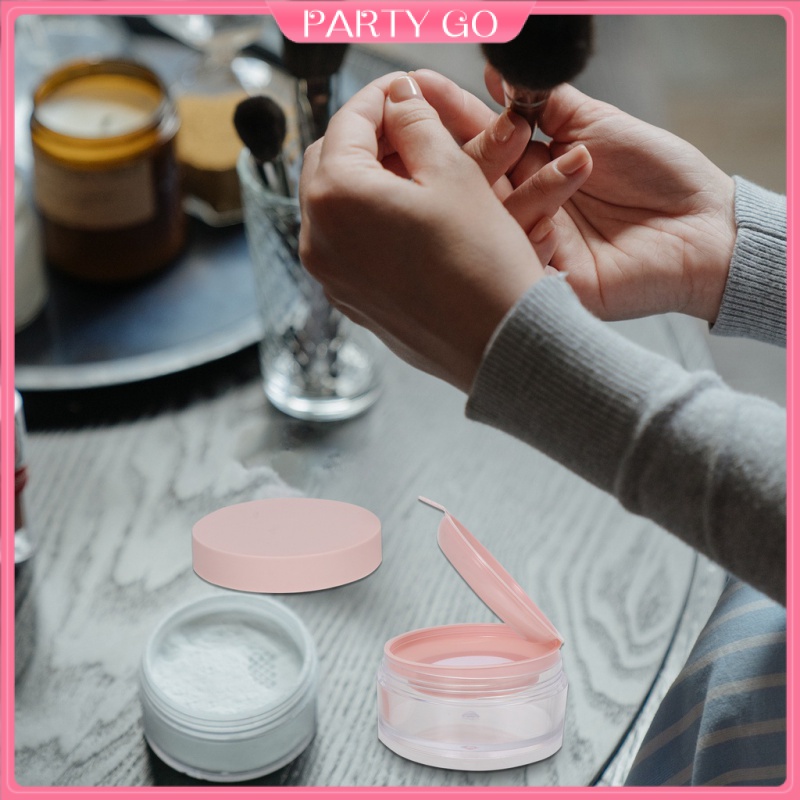 Set 2 Hộp Rỗng Tròn Đựng Phấn Trang Điểm Para Maquillaje De Mujer