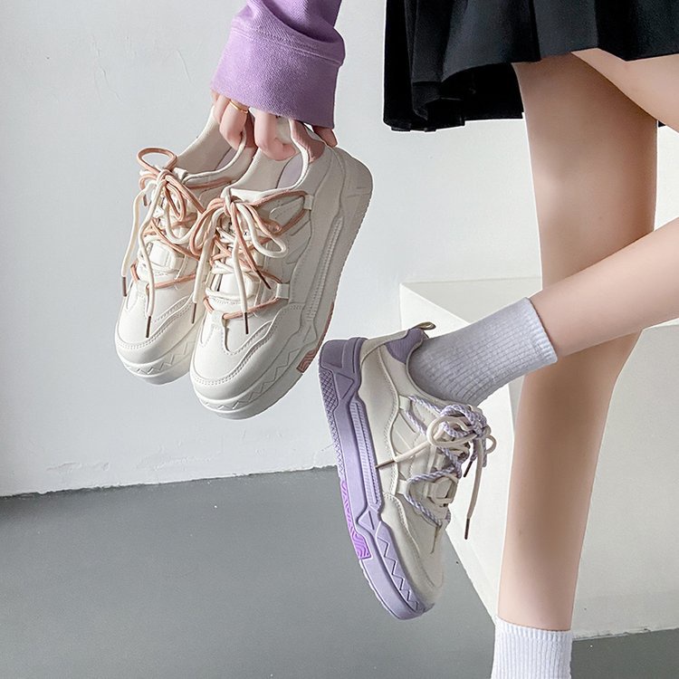 Giày Thể Thao Đế Dày Nhiều Màu Sắc Thời Trang Hàn Quốc Cho Nữ