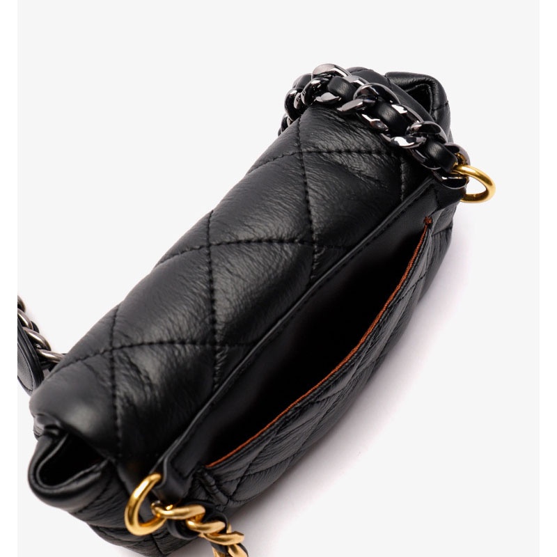 Túi Đeo Chéo Da PU Mềm Dáng Vuông Nhỏ Phối Dây Xích Thời Trang Cao Cấp