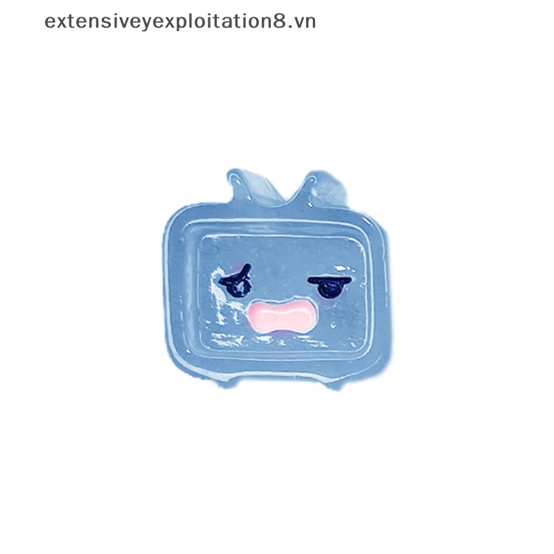 Bộ 5 Tượng TV Kawaii Phát Sáng Bằng Nhựa Resin Mặt Phẳng Hình Biểu Tượng Cảm Xúc DIY