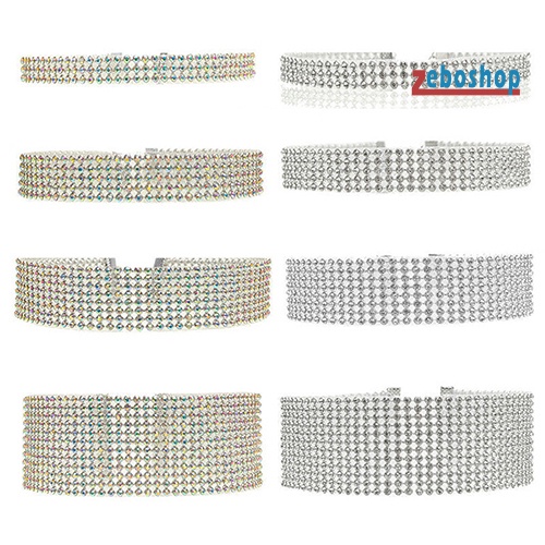 Vòng Cổ Choker Ngắn Đính Đá Lấp Lánh Thời Trang Cho Nữ