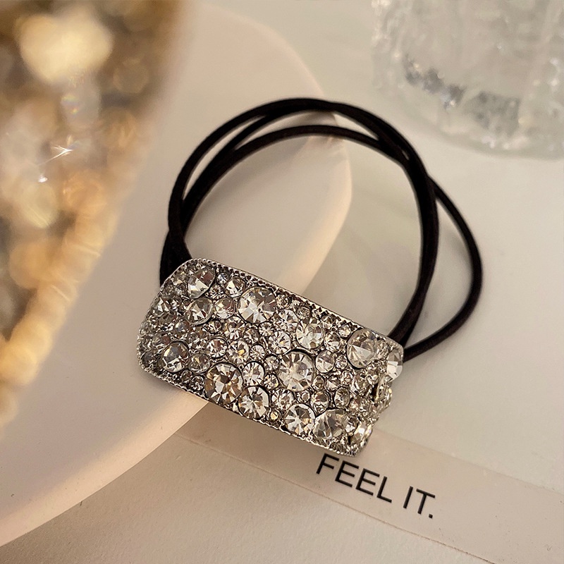 Dây Buộc Tóc Đính Đá Lấp Lánh Phong Cách Hàn Quốc Mới Cho Nữ