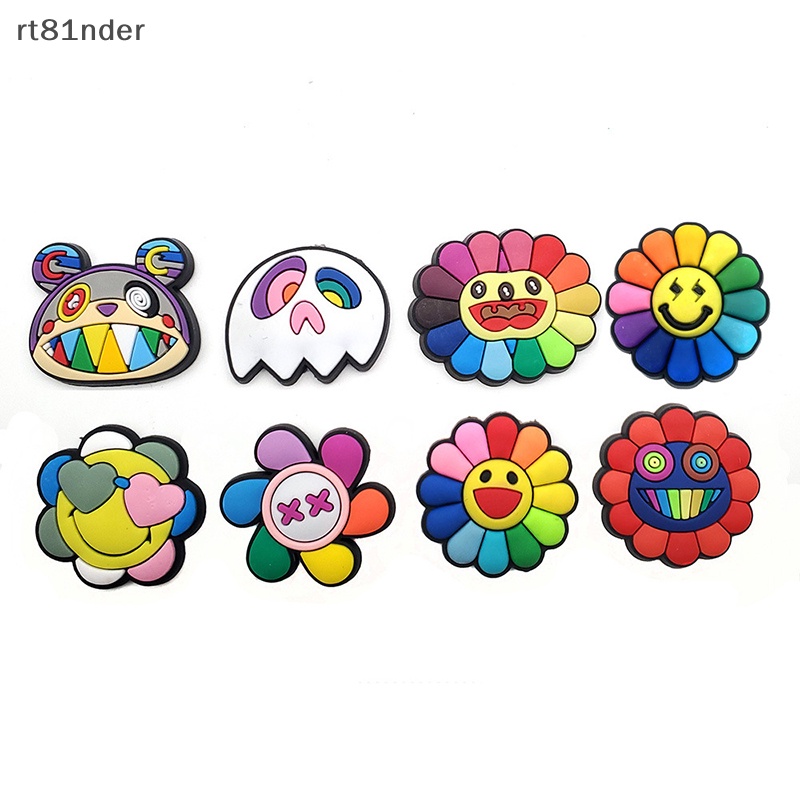 Rt Set 3 Khóa Hình Hoa Hướng Dương Hoạt Hình Trang Trí Giày Dép Có Thể Tháo Rời DIY