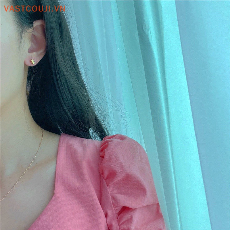 1 Đôi Khuyên Tai Dạng Xoắn Ốc Màu Vàng Kim Trang Sức Làm Quà Tặng Cho Nữ Vasụn Tai