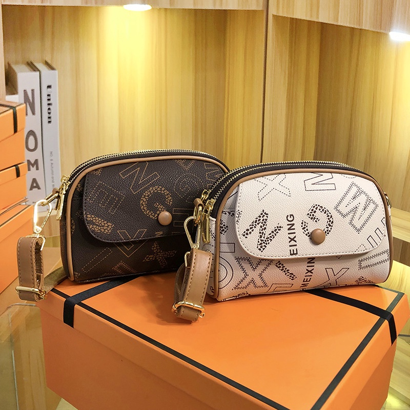 Túi Đeo Chéo mini In Họa Tiết Khối Màu Sắc Phong Cách Cổ Điển Thời Trang Cho Nữ