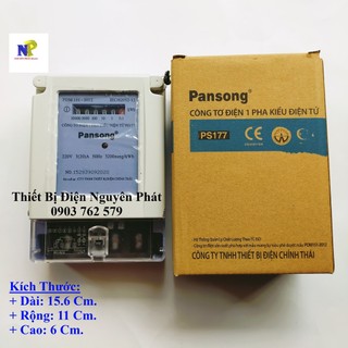 Công tơ điện 1 pha 2 dây kiểu điện tử ps177-3a_bm