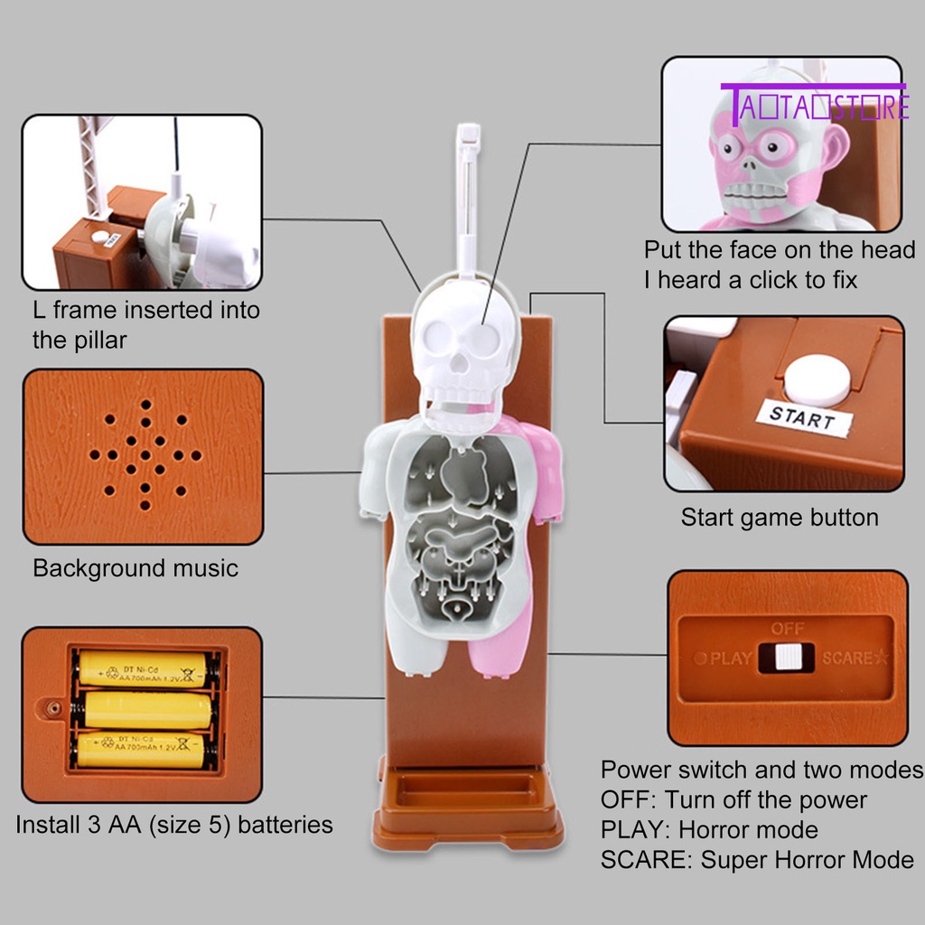 Set 37 Thẻ Ma Nơ Canh Phát Ra Âm Thanh Hóa Trang Halloween