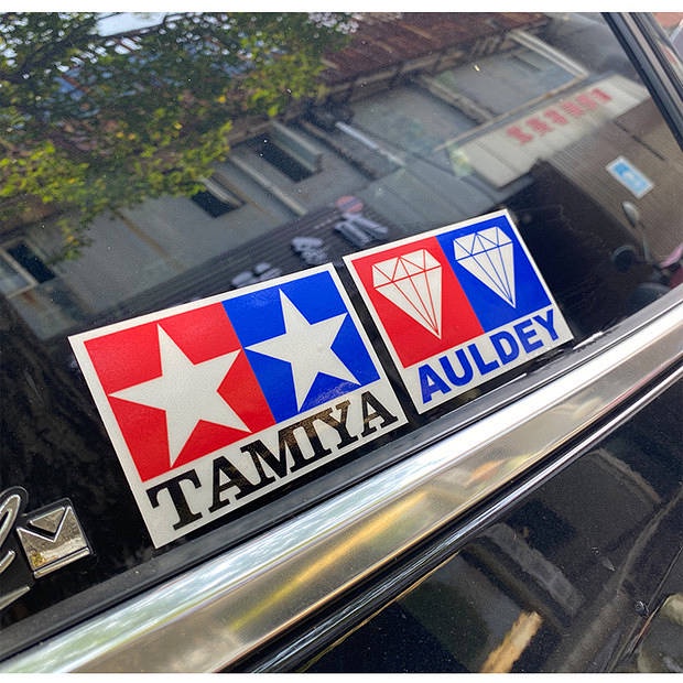 Auldey Bumper Stickers Let's &amp; Go Double Star Jdm Modified Tamiya Tamiya Tamiya Electric Car Stickers Bumper Stickers Paper Cover Scratches sQ3N