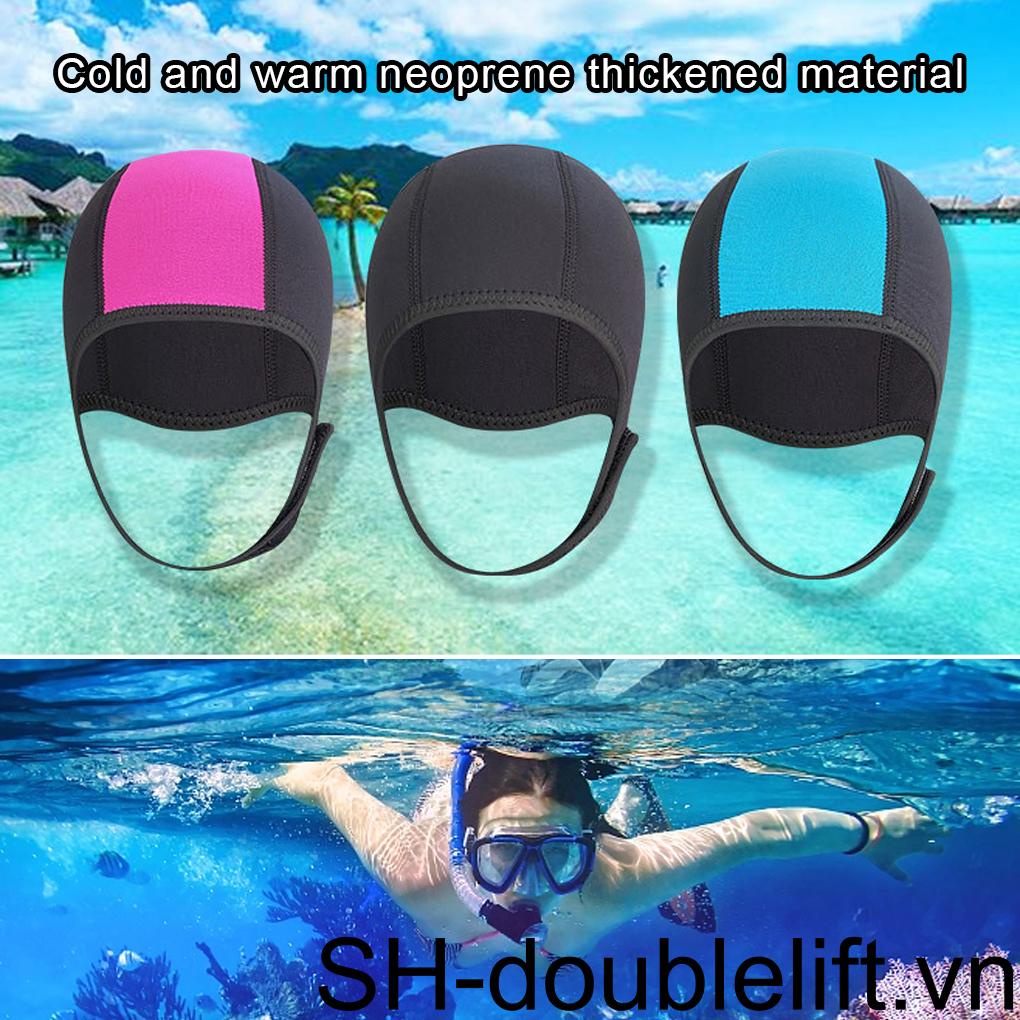 Mũ Trùm Đầu Giữ Nhiệt Tập Bơi / Lặn Trong Nhà / Ngoài Trời Bằng Chất Liệu Neoprene