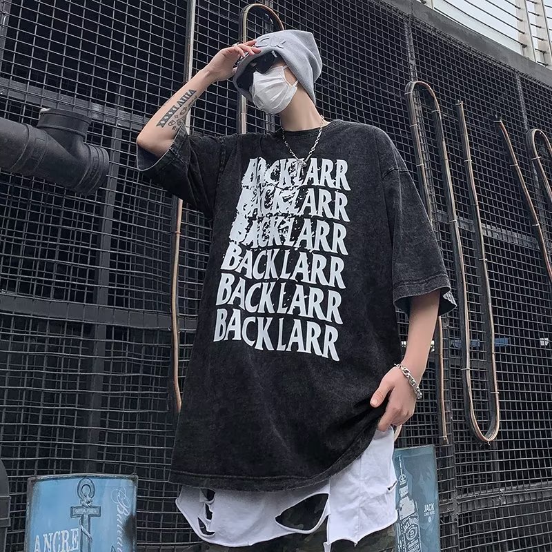 Áo Thun Ngắn Tay Form Rộng Phong Cách Đường Phố Thời Trang Mùa Hè Dành Cho Nam