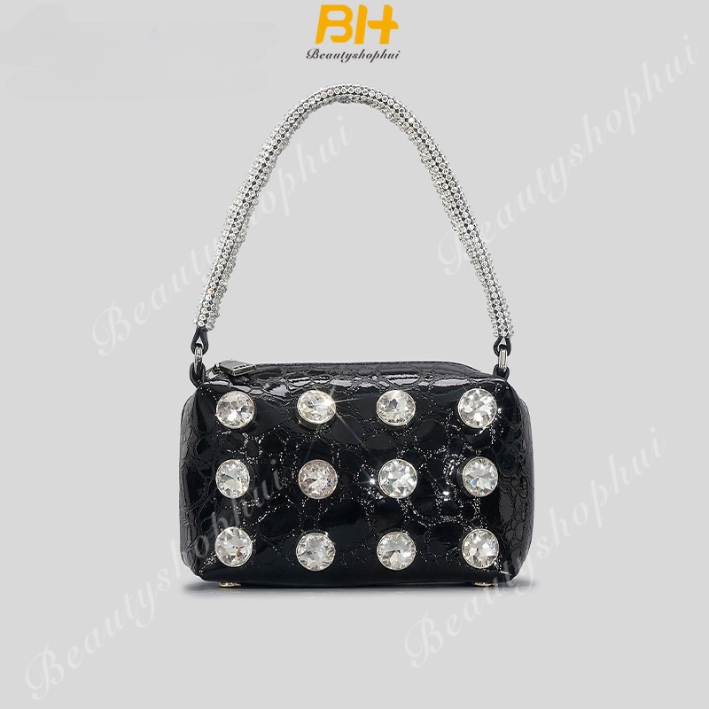 Túi Xách Da Bò Phối Dây Xích Sang Trọng Cho Nữ