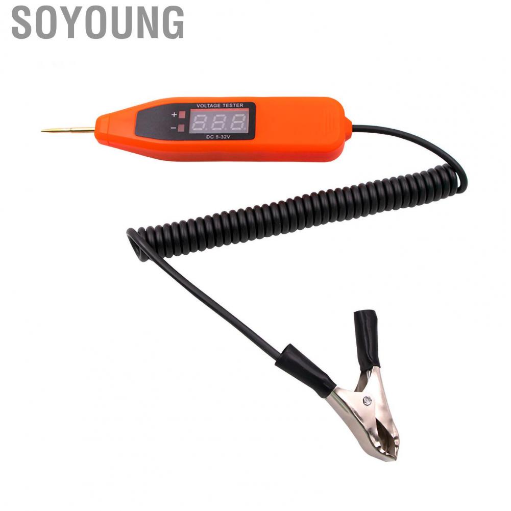 Soyoung Car Circuit Tester Digital Display 2.5V to 35V Multi Function Power Checker Light Test Tool for Vehicles